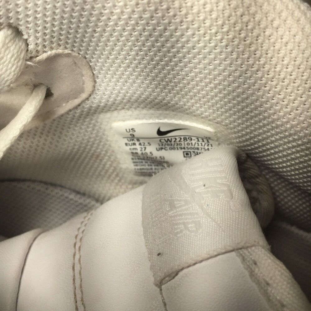 Nike Air Force 1 Mid Triple White MEN Size 9 Sneaker CW2289-111 Basketball - Picture 9 of 11